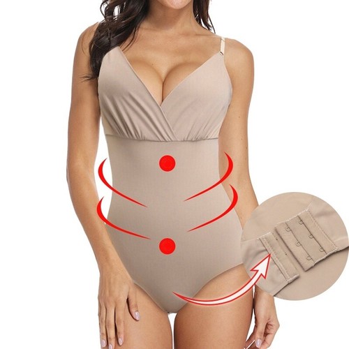 Damen All In One Body Shaper Bauch Kontrolle Taille Trainer Body Unterwäsche - Bild 11 von 24