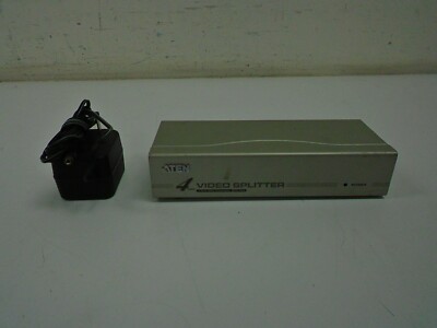 Aten 4 Port Video Splitter Model VS-94A 1 to 4 VGA Duplicator w/ Power Supply