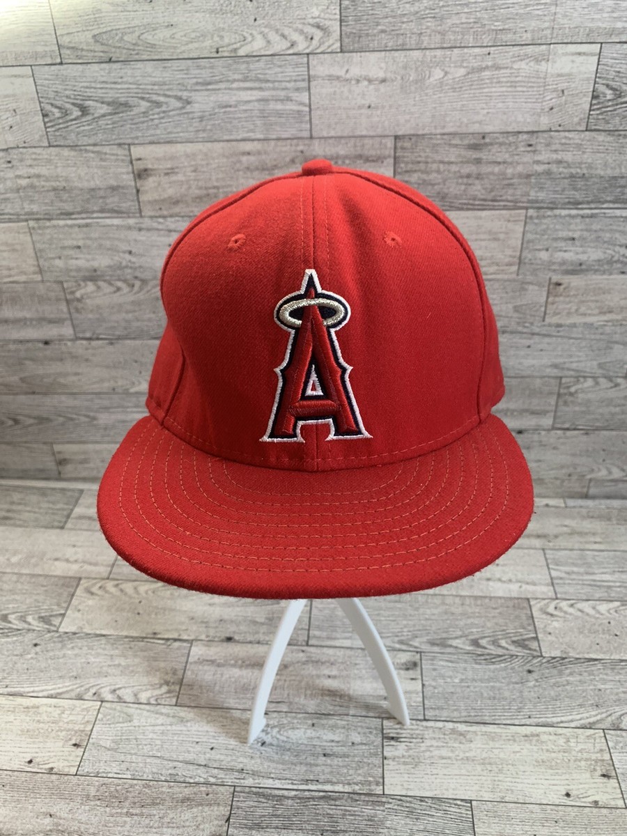 New Era 59FIFTY Angels Hat Sz. 7 1/2 Made In U.S.A. Red