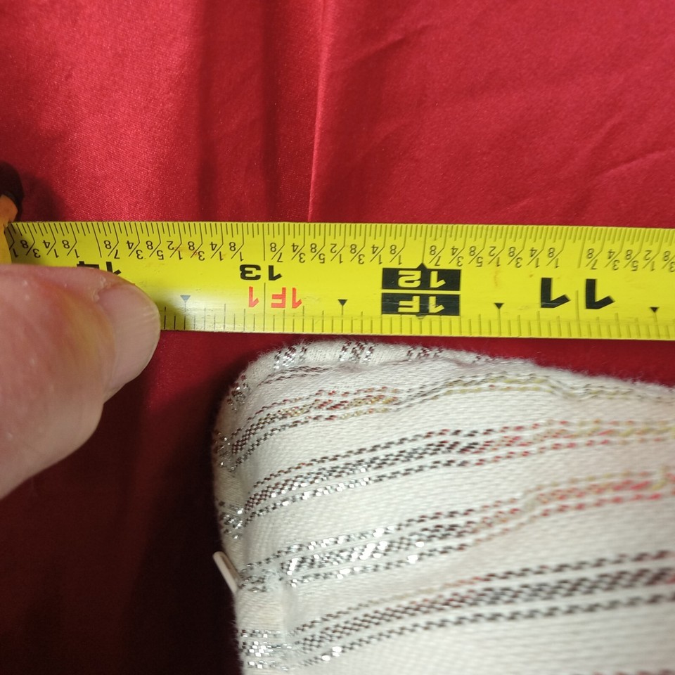 PILLOW *ENVOGUE HOLIDAY* Red And White Snowflakes Rectangle 100 Duck