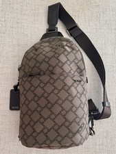 Tumi, Brown, Logo Print Backbag