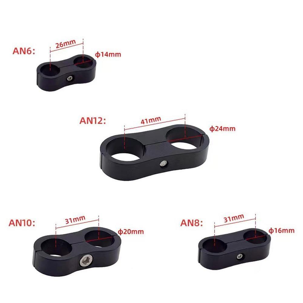 Car Hose Line Clamp Braided Rubber Tubing Clamp AN6 AN8 AN10 AN12 (10AN