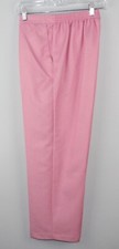 ALFRED DUNNER Women's Lt Red Pull-on Dress Pants Sz 10 Elastic Pockets