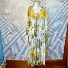 NWT Young Fabulous & Broke Dawn Dress Olive Green Yellow Venus Tie Dye Size XS
