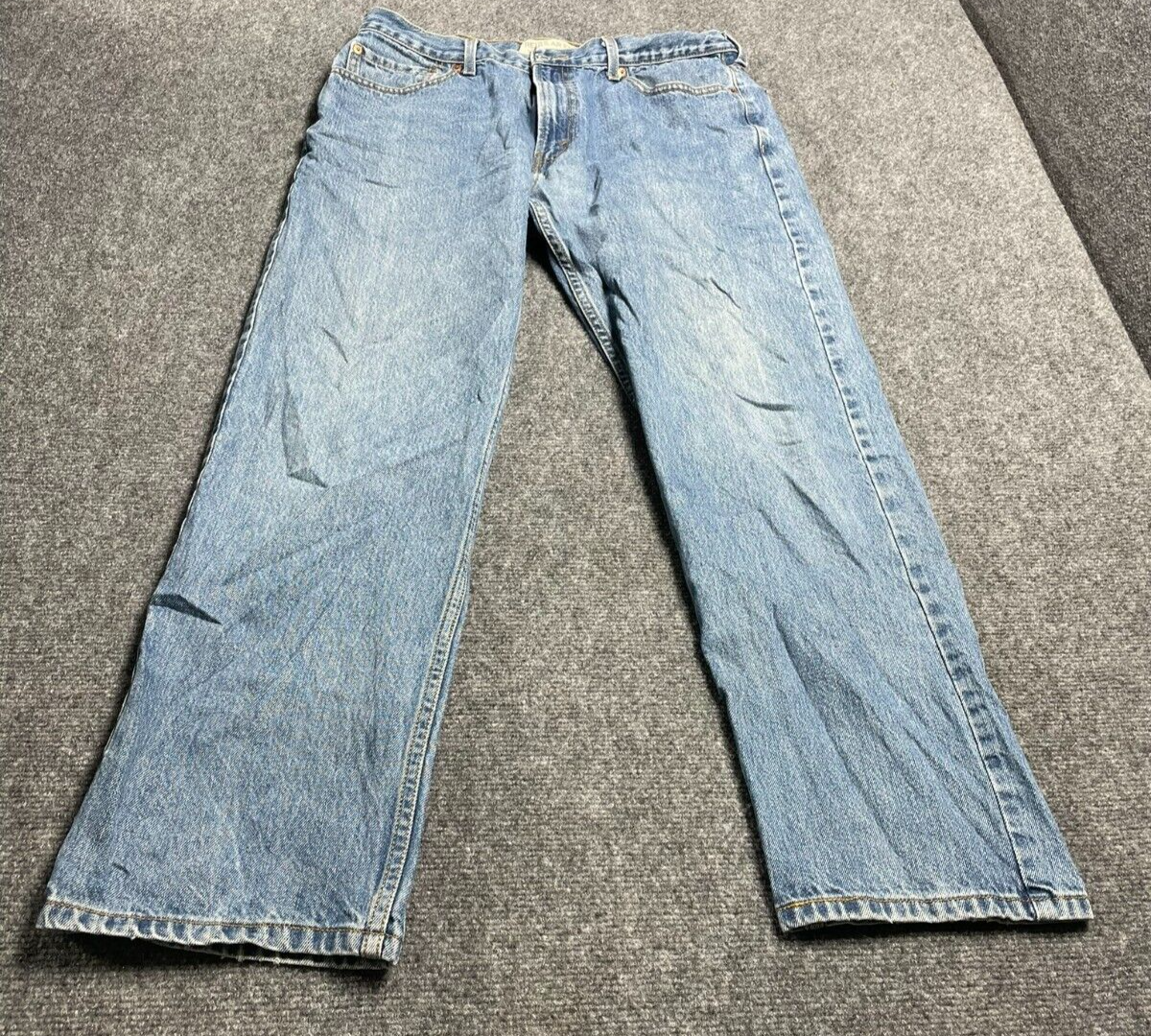 Levi's 505 Denim Jeans Men's Blue Regular Fit Straight Leg 36x30