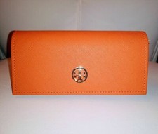 TORY BURCH Eyeglass Case Saffiano Leather Orange 