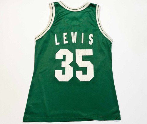 Vintage Champion NBA Boston Celtics REGGIE LEWIS #35 Jersey Green Sz 40 USA - Picture 4 of 10