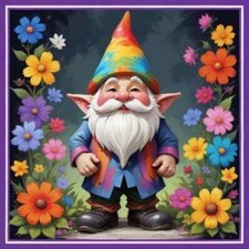 30 Custom Tye Dyed Gnome Personalized Address Labels