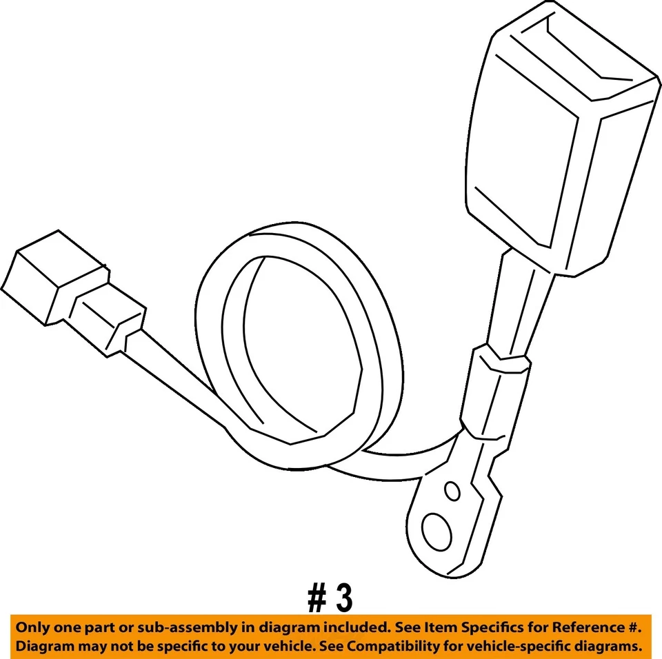 Used Front Left Seat Belt Front fits: 2012 Chevrolet Cruze bucket driver buckle Foto 4 de 4