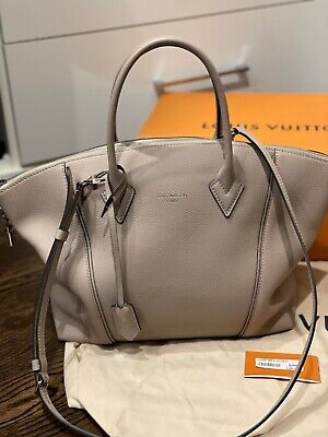 Louis Vuitton LOCKIT MM V.CA GALET Grey/Beige Leather Tote BRAND NEW!!! 