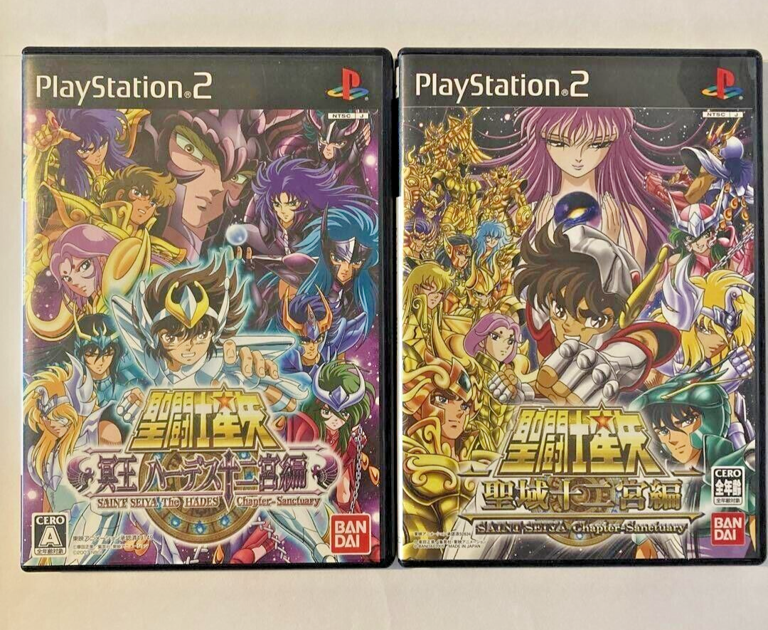 Lot 2 Saint Seiya Hades & Chapter Sanctuary set PS2 PlayStation 2