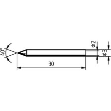 Image of Ersa 0832BDLF Soldering Tip Pencil-shaped ERSADUR 1mm Lead-Free 1piece