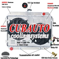 For 1968-1973 Dodge Charger/1970-1974 Challenger 4 Rows Radiator Shroud Fan Kits