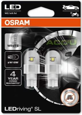 Osram SL 12V Auto W16W 921 T15 Stop Rücklicht Lampe weiß LED Birnen W2,1x9,5d