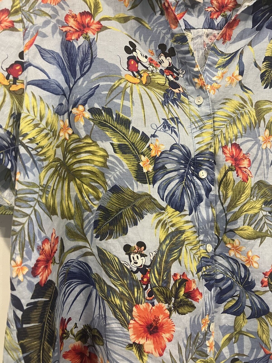 Tommy Bahama Disney Jungle Jubilee Women's Shirt Size Large Linen