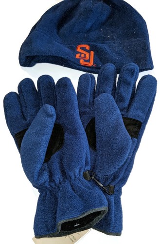 Syracuse University Logo Fleece Gloves,& Stadium Cap NCAA L/XL - Picture 4 of 4