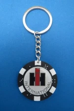 IHC IH INTERNATIONAL HARVESTER TRUCK POKER CHIP DICE KEYRING KEY RING #264