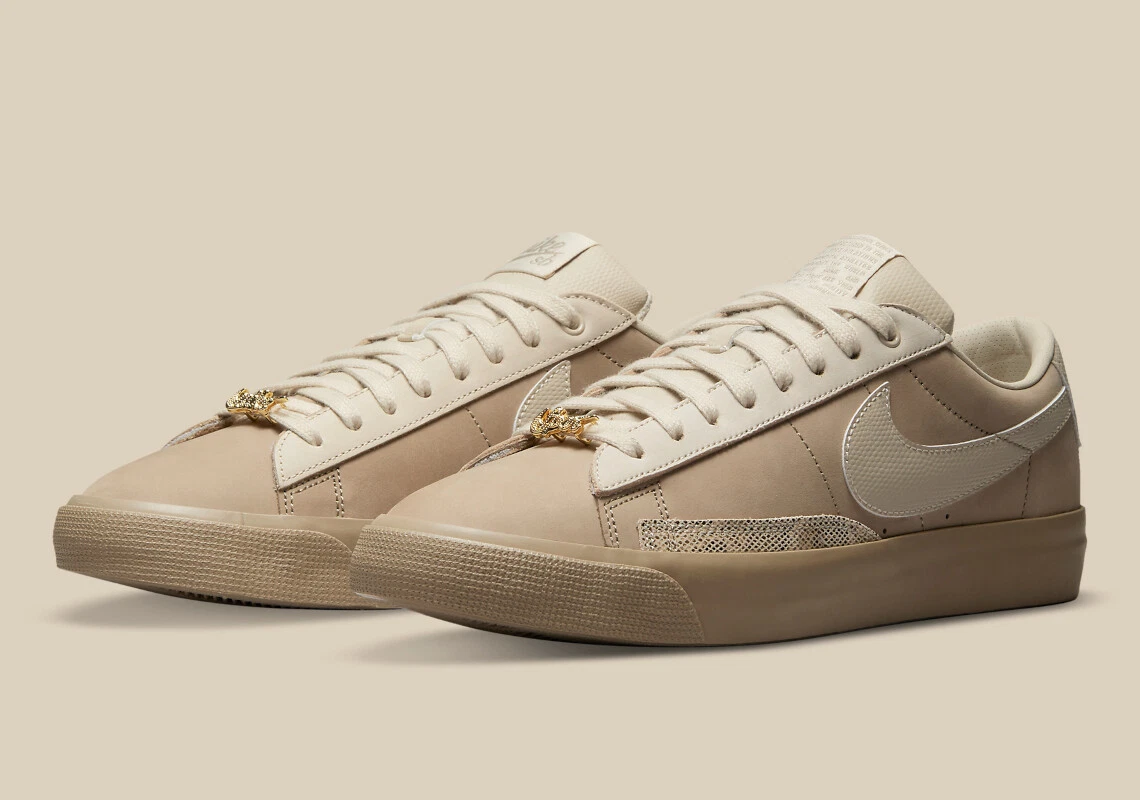 Nike SB Blazer Low Snakeskin Light Tan US M 10 W 11.5 Sacai Supreme CDG