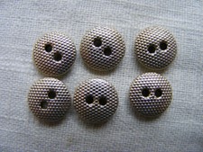ca 1,1 cm Knopf 6 Stück Set Mantel silber Jacke alt Knöpfe Sammlung Puppe Muster
