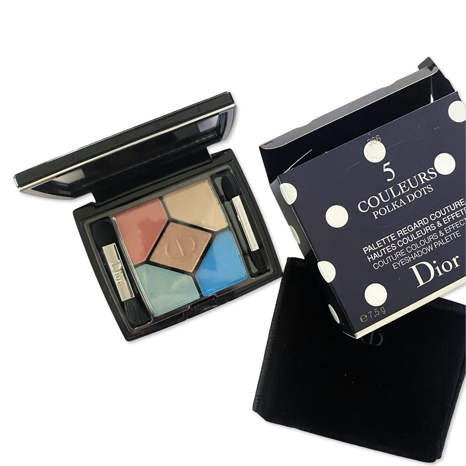Dior Diorshow 5 Couleurs Polka Dots Eyeshadow Palette 366 Bain De Mer New In Box-image