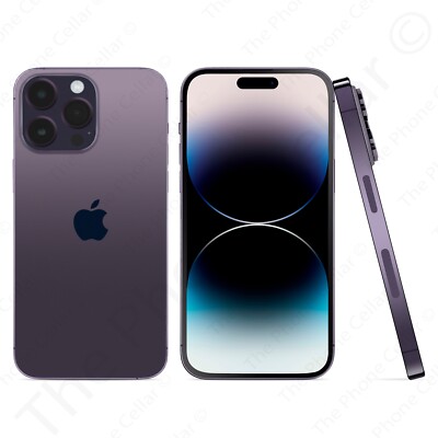 Apple iPhone 14 Pro Max 128GB T-Mobile 6.7'' 48MP GPS NFC eSIM 5G LTE Deep Purple