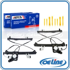 2x Rear Left Right Power Window Regulator w/ Motor fit Silverado Sierra Escalade