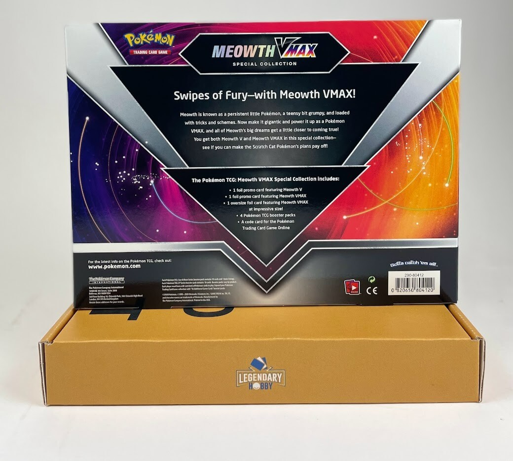 Pokemon TCG Meowth VMAX Special International Collection Box
