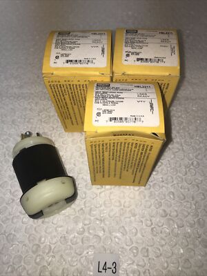 **NEW (LOT OF 3) HUBBELL HBL2311 TWIST-LOCK PLUGS 20 AMP 125V #