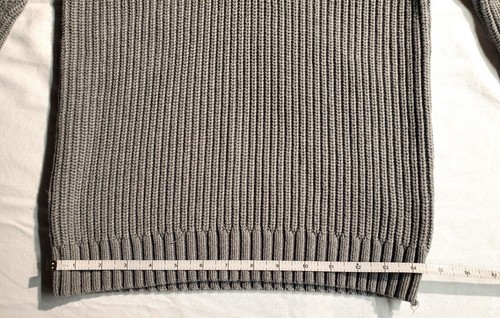 H&M L.O.G.G. Size Small Knit Grey Triple Button High Neck Pullover Men's Sweater - Picture 3 of 13
