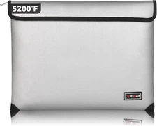 Waterproof Fireproof Document Bag - 5200°F with Heat Insulated, Fireproof Bags w