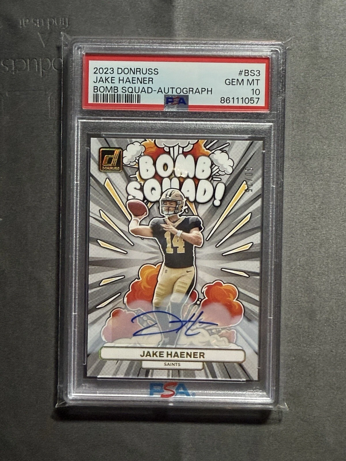 Jake Haener Panini Donruss Bomb Squad #BS3 Autograph