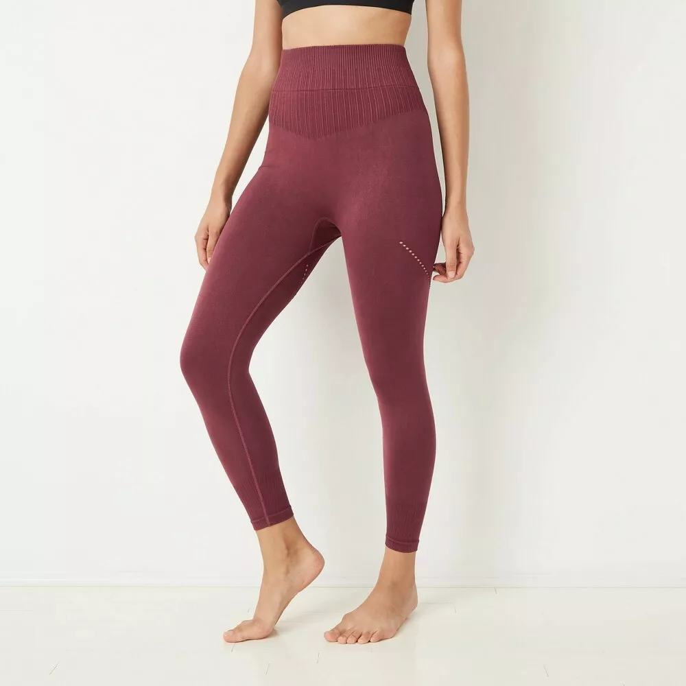 Women's High-Waisted Seamless 7/8 Leggings - JoyLab Port Various