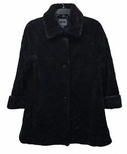black fuzzy coat