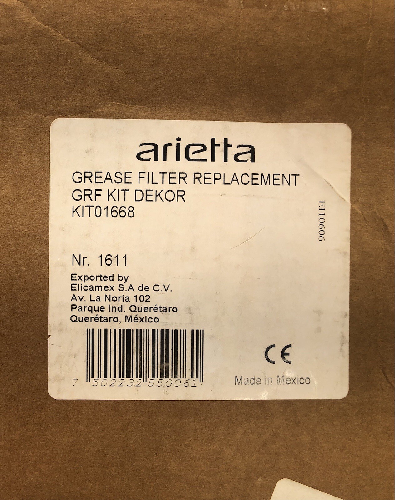 arietta grease filter