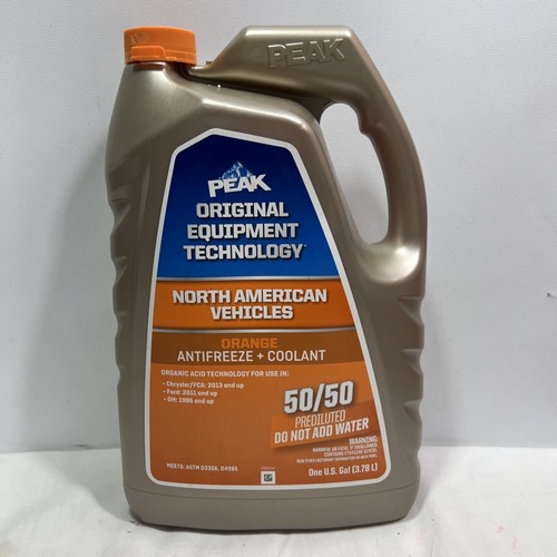 Peak OET Orange Antifreeze + Coolant, 50/50 Prediluted, North American