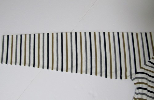 T-shirt uomo MRSP $185 nuova Harris Wilson Vladim panna righe cotone XL taglia - Foto 9 di 11