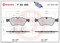 Brembo Bremsbelagsatz, Scheibenbremse P 50 063 FüR MERCEDES-BENZ