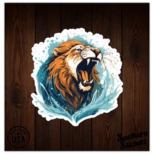 Lion Head Roar - Vinyl Decal Sticker - Car Window Laptop - ebn9512
