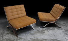 Pair of 1960's Mies van der Rohe ITALIAN Barcelona Chairs – W. & J. Sloane