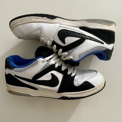 Nike Encore 6.0 Skate Shoes, White Black blue, Suede MENS SIZE 10
