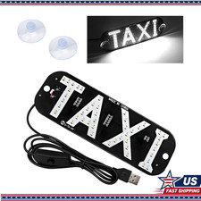 White Taxi Led Sign Light 5v Usb Inverter Suction Cups Vehicle Windscreen White Taxi Led Sign Light 5v Usb Inverter Suction Cups Vehicle Windscreen