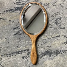 Vintage Fuller Brush Co., Antique Wooden Handheld Mirror