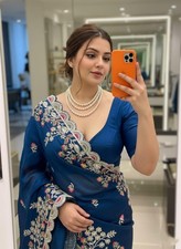 New Saree Blouse New Sari Indian Wedding Designer Bollywood Pakistani Party Wear