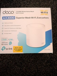 TP LINK Deco X50 Wi‑Fi 6 AX3000 Dual Band Mesh Router 1 Pack White