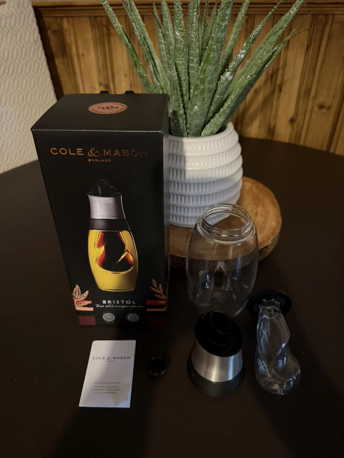 Cole & Mason Bristol Duo Oil (450ml) and Vinegar (50ml) Pourer Dispenser