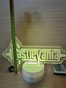 READ INFO - Konami Logo Castlevania Led Lamp & Display NES mega drive Snes Sw