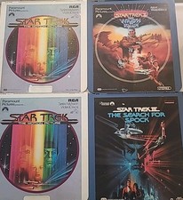 3-Star Trek CED VIDEODISC. The Motion Picture, Wraith of Khan Search For Spock