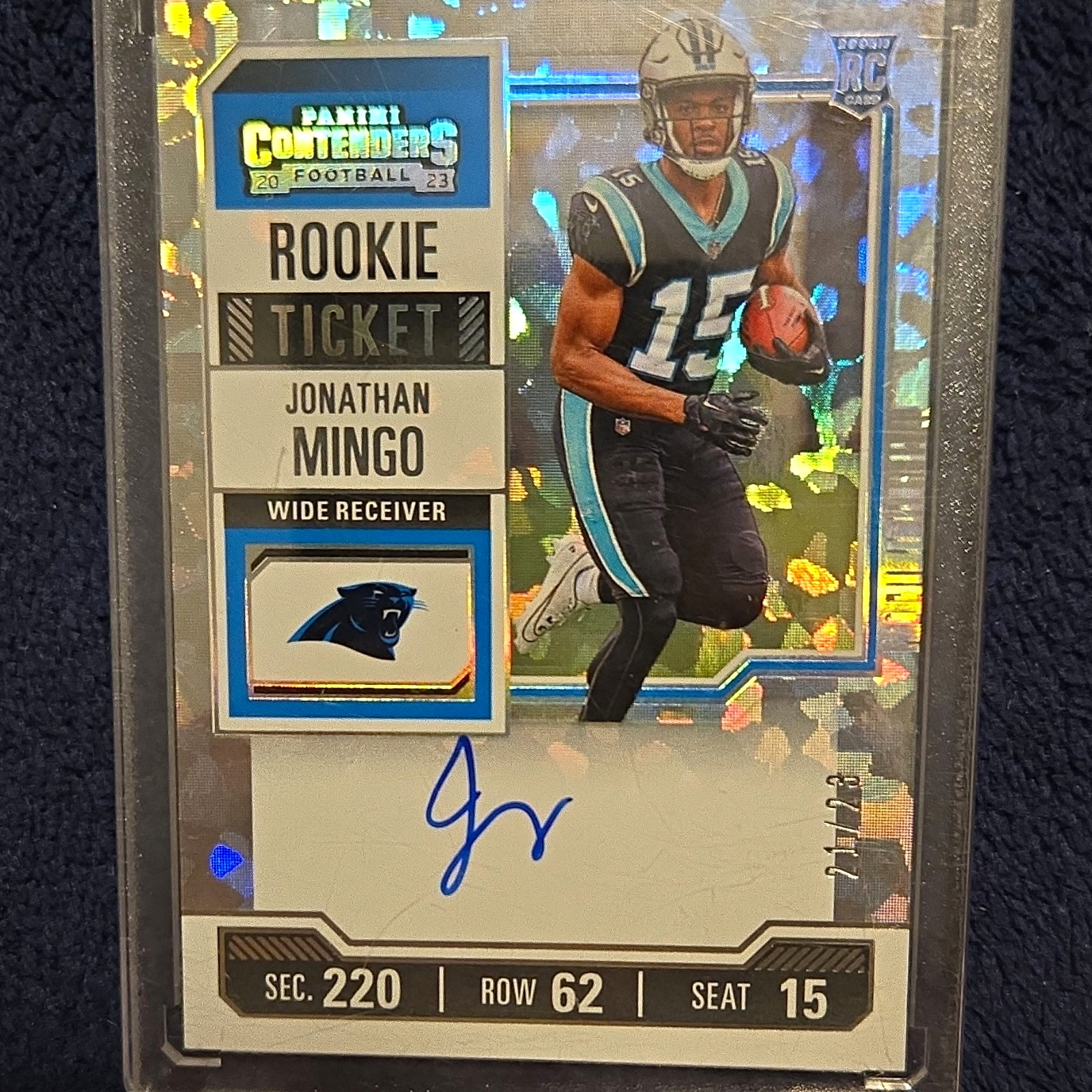 Jonathan Mingo Panini Contenders #119 Autograph Ticket Cracked Ice