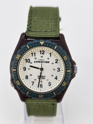 VTG Timex Expedition Analog Men Watch 38MM White Dial New Bands New Battery READ