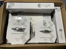 HexClad Hybrid Stainless Steel 7-Piece Pan Set (8”, 10”, 12”) w/Lids & a 12” Wok
